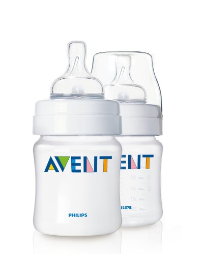 Philips AVENT SCF680/27 Classic Feeding Bottles (Newborn Flow - 125 ml - 2-Pack)