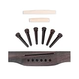 Diy para la guitarra. Homyl Set de Puente de Hueso Artificial para Puente Cejilla para Guitarra Acústica Bridge Bone Artificial