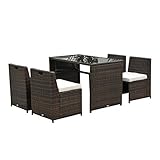 ✅Set beinhaltet 4 Stühle, 1 Tisch sowie 4 Sitzkissen