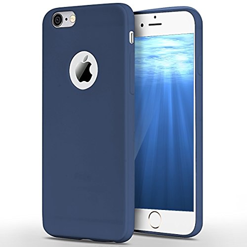 2 x Funda iPhone 6 Plus   6S Plus  SpiritSun Soft Carcasa Funda Dise  o Mate Opaco Ultrafina TPU Bumper para iPhone 6 Plus   6S Plus  5 5 pulgadas  Suave Silicona Piel Carcasa Ultra Delgado y Ligero Goma Flexible Anti-ara  azos Anti Golpes Parachoques Protectora Carcasa - Negro   Azul Marino