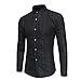 Produktbild Luckycat Herren Herbst Casual Formal Print Slim Fit Langarm Kleid Shirt Top Bluse Mode 2018