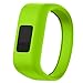 Produktbild Band für Garmin Vivofit JR Watch Armband, MuSheng Premium Silikon Atmungsaktive Sport Uhrenband Weich Verstellbares Fitness Ersatzband mit Ohne Schnalle (Grün)