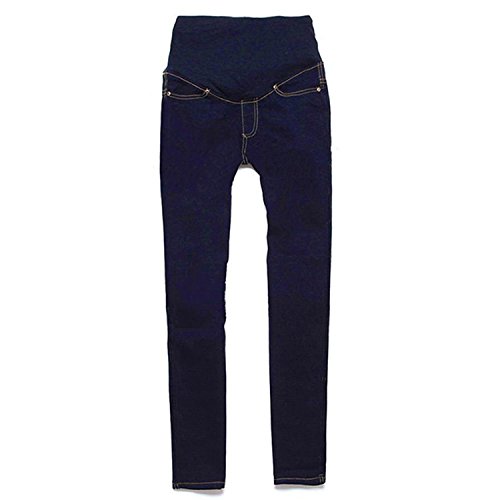 TOOGOO(R) Women Skinny Maternity Jeans Pencil Pants Blue L