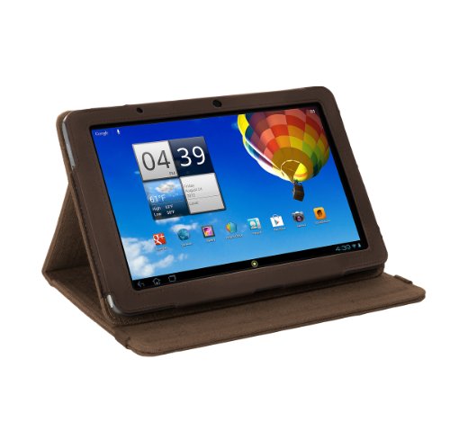 Cover-Up „Version Stand“ Kakao Braune Natürliche Hülle aus Hanf mit Mehrfachansicht für Acer Iconia A510 / A700 10,1 zoll Tablet - 2