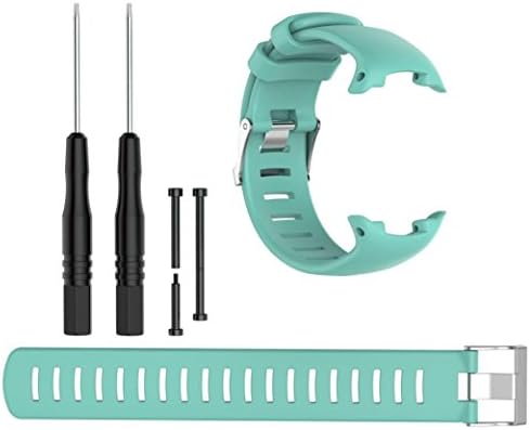 Watch Band Straps for Suunto D4/D4i Novo Watch,VNEIRW Silicagel Replacement Wrist Band Watchbands (Mint Green, Band Wide: 22MM)