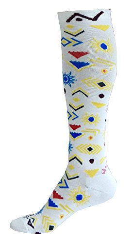 A-Swift Calcetines de compresión (1 par) para mujer y hombre (Burst, S/M)