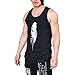 Produktbild Manadlian Tank Tops, Herren T-Shirts Rundhals Ärmelloses T-Shirt Fitnessstudio Männer Muskel Hemd Muskelshirt Bodybuilding Sport Fitnessweste (L, Schwarz)