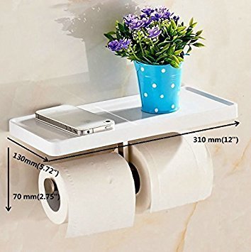 Hiendure ®Hochwertig Wandhalter Toilettenpapierhalt Papierhalter Küchenrollenhalter Toilettenpapierhalter mit Deckel Abdeckung - 2