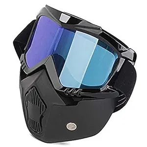 Mototrance Storm Trooper Detachable Goggles Nose Face Mask (Black)