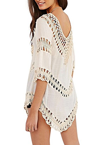 Jastore®boho Damen Strandponcho Sommer Überwurf Kaftan Strandkleid Bikini Cover Up Einheit - 2