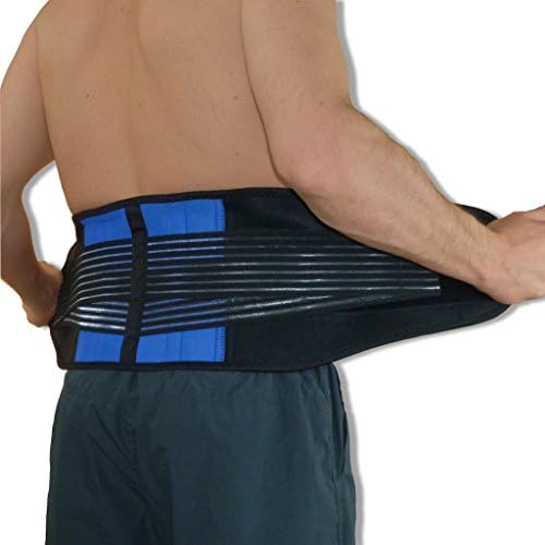NeoPhysio Neoprene Double Pull Lower Back Support Lumbar Brace = Medium