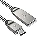Produktbild USB C Kabel MAPUX Ladekabel Datenkabel aus Edelstahl (100cm) für HUAWEI Mate 9, P9, P10, Honor 8, Samsung Galaxy S8, Xperia XZ/XZS, LG G5/V20, HTC 10/Bolt, Lumia 950/950XL, Moto Z/Z Force, Nexus 5X/6P, Nokia N1, OnePlus 2/3/3T, ZTE Axon 7, MacBook Pro 2016 etc.