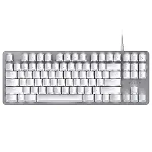 Razer Blackwidow Lite Mechanical Tenkeyless Keyboard: Orange Key Switches - Tactile & Silent - White Individual Key Lighting - Compact Design - Detachable Cable - Mercury White