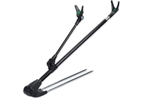 BSTCAR Support de canne à pêche avec insert de masse antidérapant, longueur totale réglable, rotation à 360 degrés, acier inoxydable, accessoire de pêche