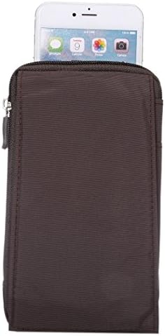 RSWS Mobile Phone Waist Bag Outdoor Accessories Bag XL 6.4 Inch Smartphones with Belt Strap Shoulder Loop Hook for iPhone 7 Plus, Nokia Lumia 1320, Sony Xperia Z Ultra, Samsung Galaxy Mega, S8 plus Note 18 x 10.5 x 1.5 cm (Length x Width x Depth), brown