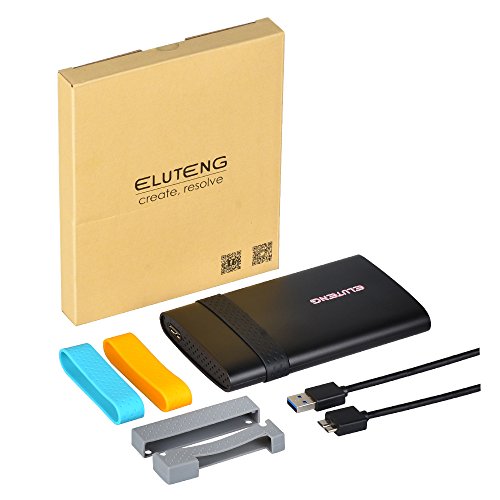 ELUTENG Festplattengehäuse 2.5 Zoll Externes Festplatten Gehäuse USB 3.0 für 7 & 9.5 mm 2.5” SATA HDD SSD Hard Drive Enclosure 2TB 5Gbps External HDD Gehäuse - 8