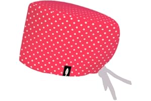ROBIN HAT Coral Cuffie de Sala operatoria - Capelli Lunghi - Cappello Robin Cuffia Chirurgica - Regolabile - 100% Cotone (Autoclave)