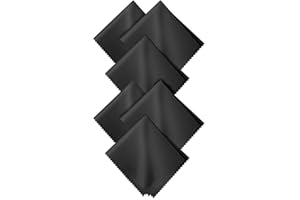 ‎MMOBIEL MMOBIEL 6 Series Pack Clean Mikrofibry Ręczniki idealne do szklanek, jako środek do czyszczenia soczewicy, elektronika, samochód, ekrany, smartfony, ekrany telewizora, czyszczenie laptopa-18 x 15 cm-czarne