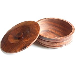 Quality Wood Shaving Soap Bowl. Walnut Finish - Image 2