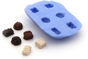 MyTinyWorld Dolls House Miniature 6 Piece Dome, Square and Oblong Chocolate Mould