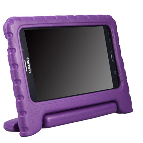 NEWSTYLE Samsung Galaxy Tab 4 7.0 Kinder Hülle Case mit umwandelbarer Handgriff Superleichte Stoßfeste Schutzhülle Tasche Cover für Samsung Tab 4 SM-T230/T231/T235 (7 Zoll) - Lila