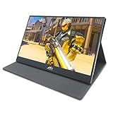 15 inch portable monitor 4k 3-CNC Aluminium legierung mit Ledertasche, kann es das Display vor Kratzern schützen, und Leicht zu tragen, Es ist sehr praktisch für Geschäftsreisen.