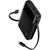 ttec ReCharger Pro LCD 10.000mAh PD 22,5W Lightning ve USB-CDahili Kablolu Taşınabilir Hızlı Şarj Aleti/Powerbank 2BB215 Siya
