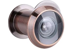 ZERODIS Visionneuse de Porte Judas pour Porte D'entrée Sécurité Grand Angle de 220 Degrés avec Cache de Protection de Haute Résistance(Red Bronze)