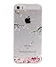 Produktbild iPhone 5/SE Hülle- Ultra Slim TPU Silikon Transparent , Schutzhülle Muster Stoßdämpfend Transparent Spiegel Schutz Handy Hülle Tasche Etui Bumper iPhone 5/SE-4,0 Zoll [Rosa,Blume C]