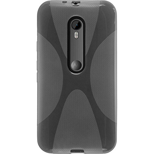 PhoneNatic Funda de silicona para Motorola Moto G 2015 3  Generation - X-Style transparente - Cover Cubierta   protector de pantalla
