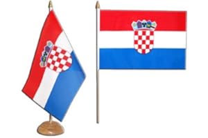 Flaggenfritze Tischflagge Tischfahne Kroatien - 15 x 22 cm