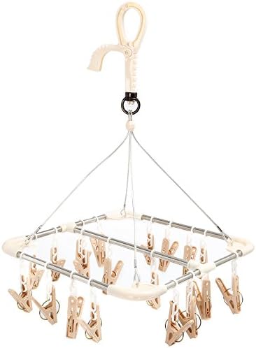 Aojia Clip and Drip Hanger Clothes Drying Hanger Rack with 20 Clips, CC8203