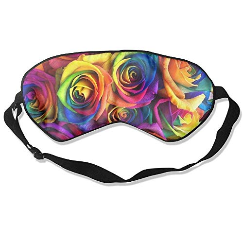 Sleep Mask Rainbow Roses Unisex Sleep Silkworm Eye Mask