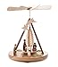 Produktbild DREGENO Pyramide natur Christi Geburt, mit Spitzdach, für Teelichter, von DREGENO SEIFFEN 26 cm – Original erzgebirgische Handarbeit
