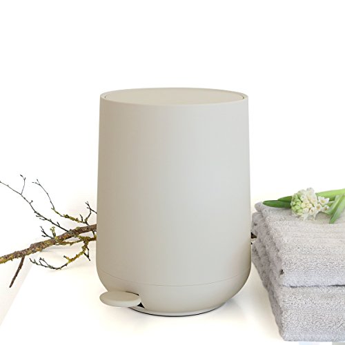 ZONE Pedal-Eimer NOVA, Kunststoff mit Soft-Touch, cream, ca. 30 cm H | ZO-371007 | 5708760641734 - 2