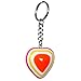 Produktbild HAB & GUT -SCH001- Schlüsselanhänger mit farbigem Herz, 37 x 20 mm