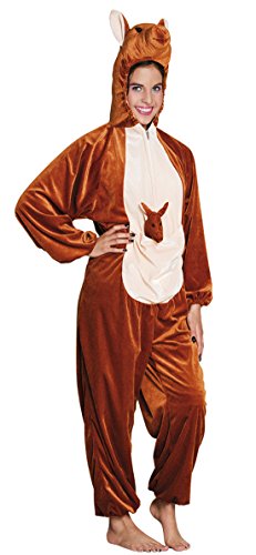 Halloweenia – Children's Themed Party Carnival Costume Plush Kangaroo Onsie Jumpsuit – 152 – 164, 12 – 14 Years – Brown
