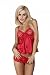 Produktbild sexy Nachtwäsche Set Top + Panty Shorty Pyjama Schlafset Aga rot Größe S