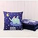 Produktbild Runtongshanghang Kissen, Coral Velvet Pillow, Dicke Decke mit doppeltem Verwendungszweck, Nickerchen-Klapprad mit Multifunktionskissen (Color : Blue, Size : Elephant-40cm)