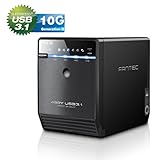 Lieferumfang: QB-35U31, Typ C-C 3.1 Kabel, externes Netzteil, Handbuch, 4x Festplattengriffe, Schraubenzieher