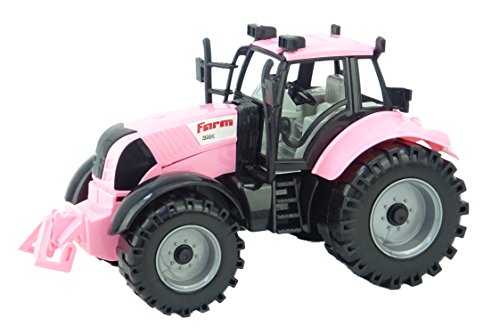 Toyland® 22cm x 12cm Reibung angetriebener Traktor mit öffnender Motorhaube (Rosa) thumbnail