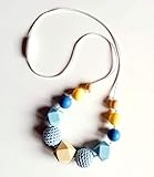  Collar de Lactancia VERONICA con bolitas de Madera, Algodón y de silicona alimentaria, antibacteriana y sin BPA) con Caja Regalo  Idea Regalo para Bebés y Mamás