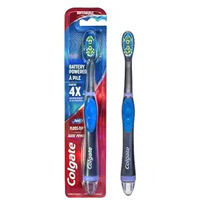 Colgate 360 Sonic Battery Powered Electric Toothbrush with Floss Tip Bristles