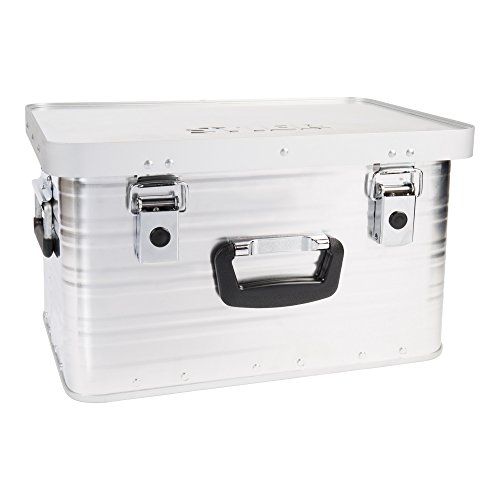 STIER Alubox I 29L Volumen I Gummidichtung im Deckel I 3 Tragegriffe I Stapelbox I Robuste Rahmenkonstruktion I Aluminiumbox I Hebelspannverschlüsse I Formstabilität I Transportbox I