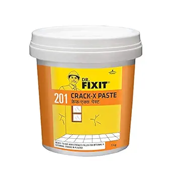 DR. FIXIT 201 Crack X Paste, Ready to use crack filler for internal & external surface cracks on roofs,wall, Flexible Putty with excellent bonding - 1Kg