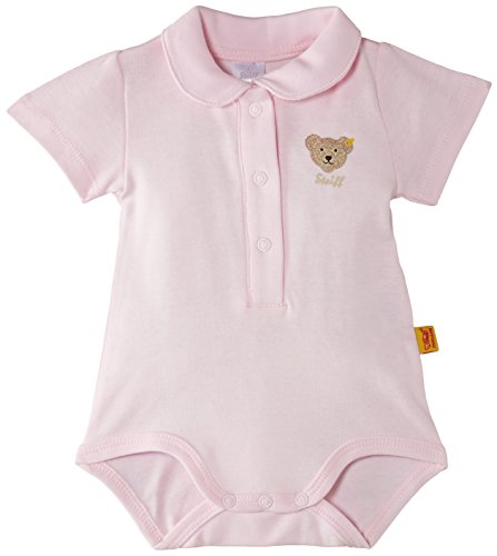 Steiff Baby-Girls 0008683 1/2 Sleeves Bodysuit, Barely Pink, 0-3 Months (Manufacturer Size:56)