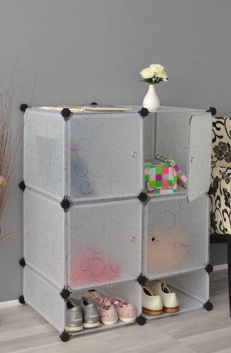 ts-ideen-Armoire--vtements-Commode-Meuble-de-rangement-Entre-chambre-salle-de-bains-Blanc-transparent