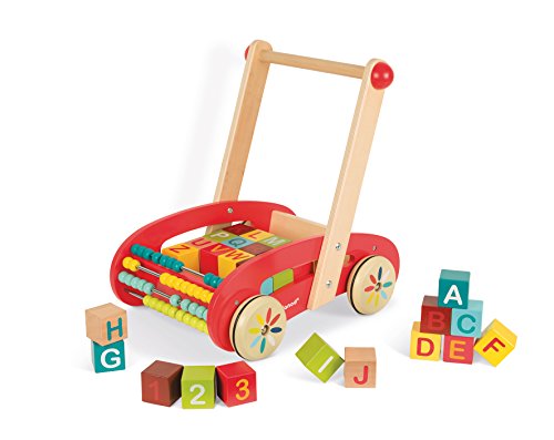 Imagen 6 de Janod - Andador ABC Buggy, Tatoo de 30 cubos (J05379)