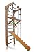 Produktbild Turnwand Kinder Gym Klettergerüst Bambino-3-220- Buchenholz Holz Sportgerät Kletterwand Sprossenwand mit Stange Fitness