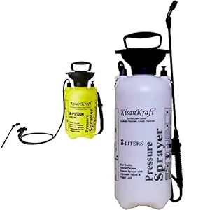 Kisan Kraft KK-PS5000 5-Litre Plastic Manual Sprayer (Color May Vary) & KK-PS8000 8-Litre Plastic Manual Sprayer (Color May Vary) Combo